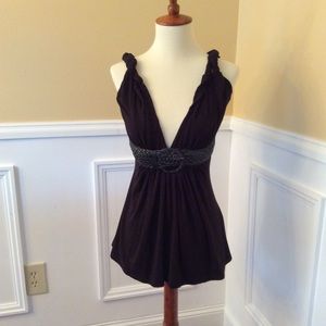 Sky Designer Black Tunic Top 🌟New Never Worn🌟